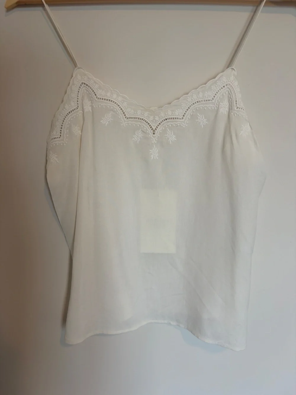 Sezane Palma Top Silk in White Size 2 - Picture 4 of 7